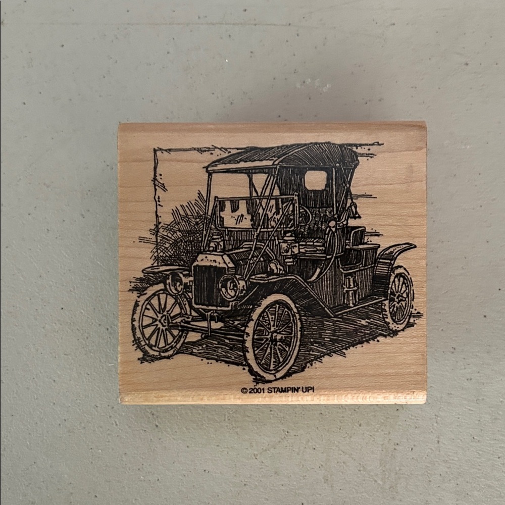 Vintage Car Stamp by Stampin' Up! - Black and Brown